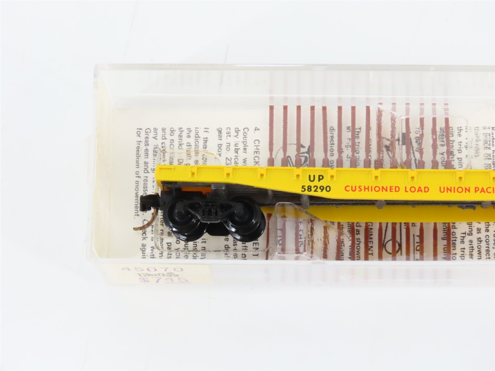 N Scale Kadee Micro-Trains MTL 45070 UP Union Pacific 50' Flat Car #58290