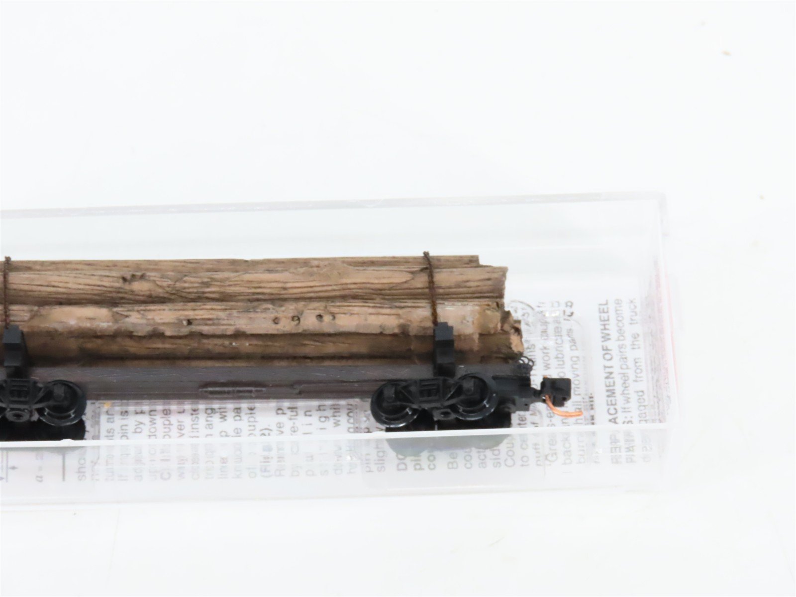 N Scale Micro-Trains MTL 113040 Unlettered 40' Skeleton Log Car w/ Log Load