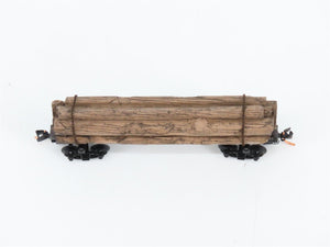 N Scale Micro-Trains MTL 113040 Unlettered 40' Skeleton Log Car w/ Log Load