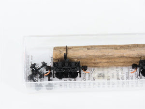 N Scale Micro-Trains MTL 11300720 Unlettered Disconnect Log Car w/ Log Load