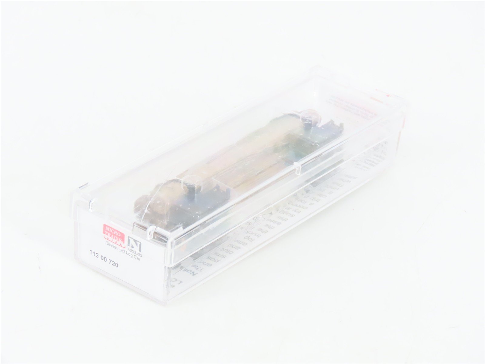 N Scale Micro-Trains MTL 11300720 Unlettered Disconnect Log Car w/ Log Load