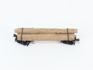 N Scale Micro-Trains MTL 11300730 Unlettered Disconnect Log Car w/ Log Load