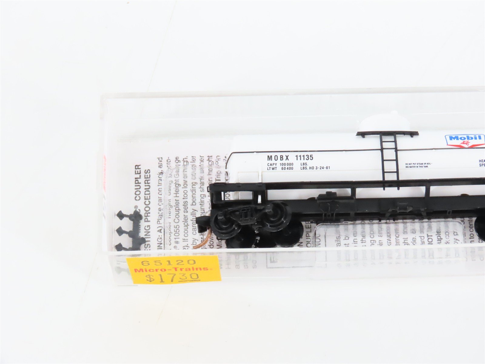 N Scale Micro-Trains MTL 65120 MOBX Mobil Oil 39' Single Dome Tank Car #11135