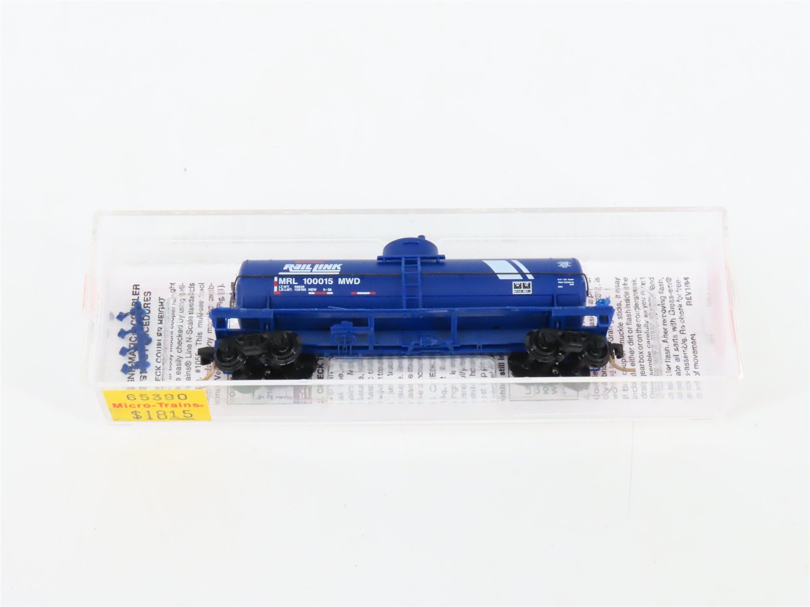N Micro-Trains MTL 65390 MRL Montana Rail Link 39' Single Dome Tank Car #100015