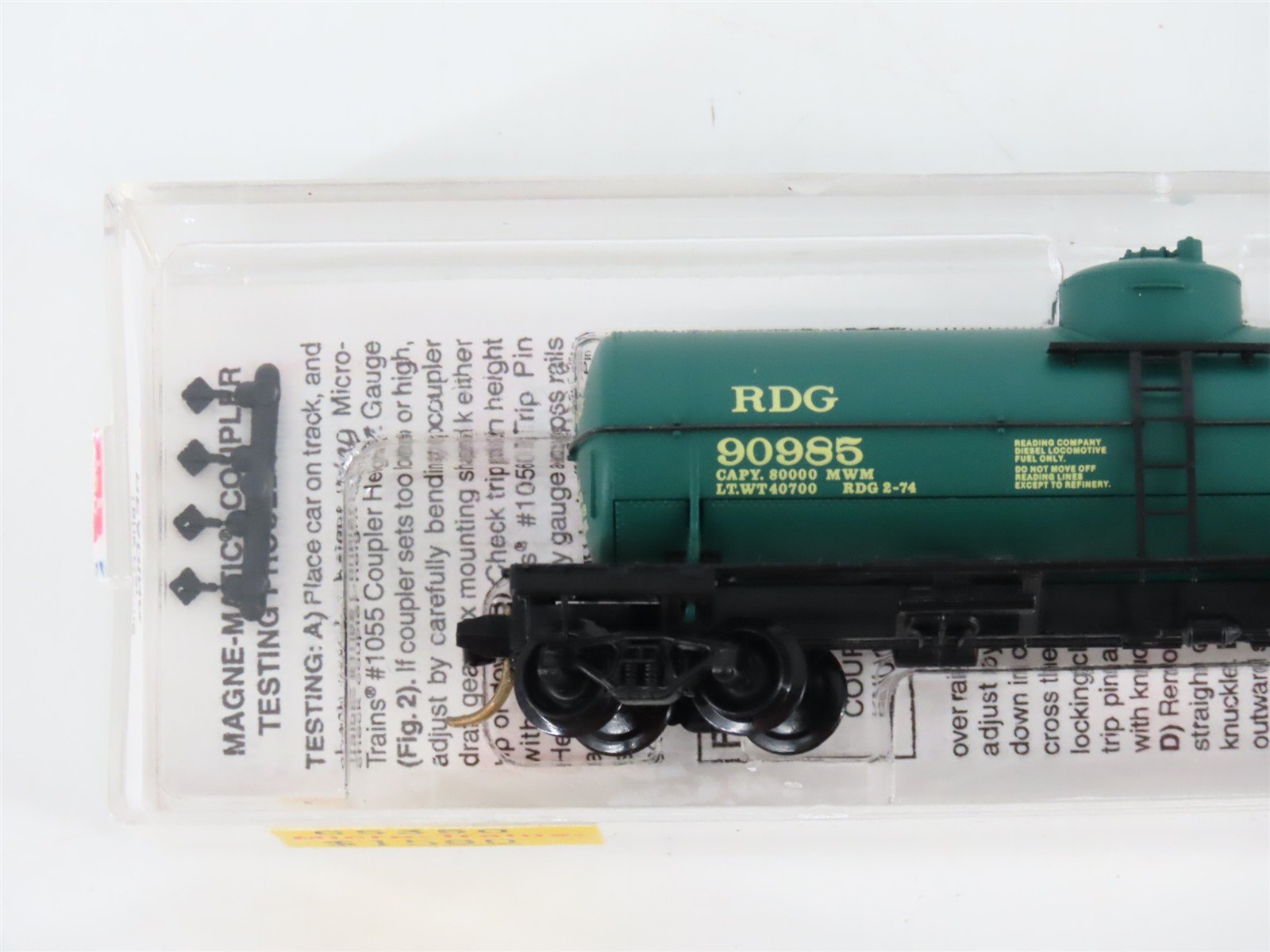 N Scale Micro-Trains MTL 65350 RDG Reading 39' Single Dome Tank Car #90985