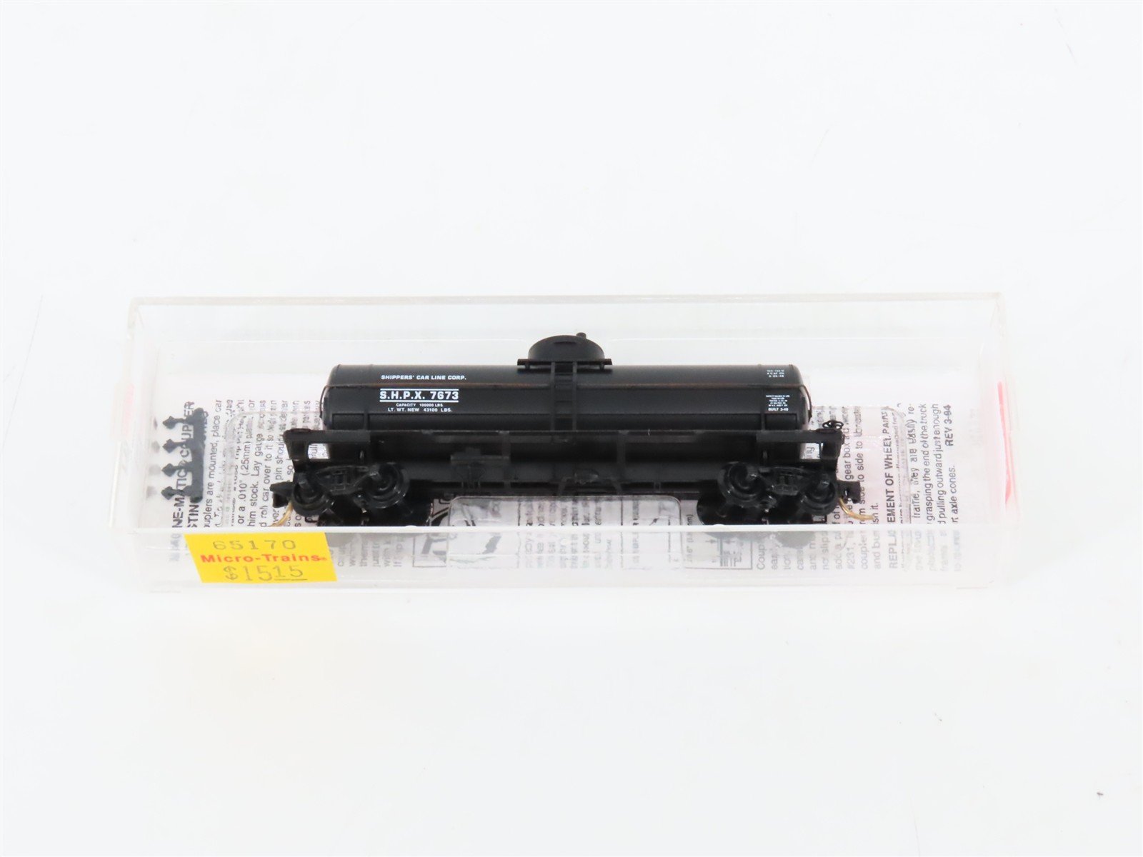 N Micro-Trains MTL 65170 SHPX Shipper's Car Line Single Dome Tank Car #7673