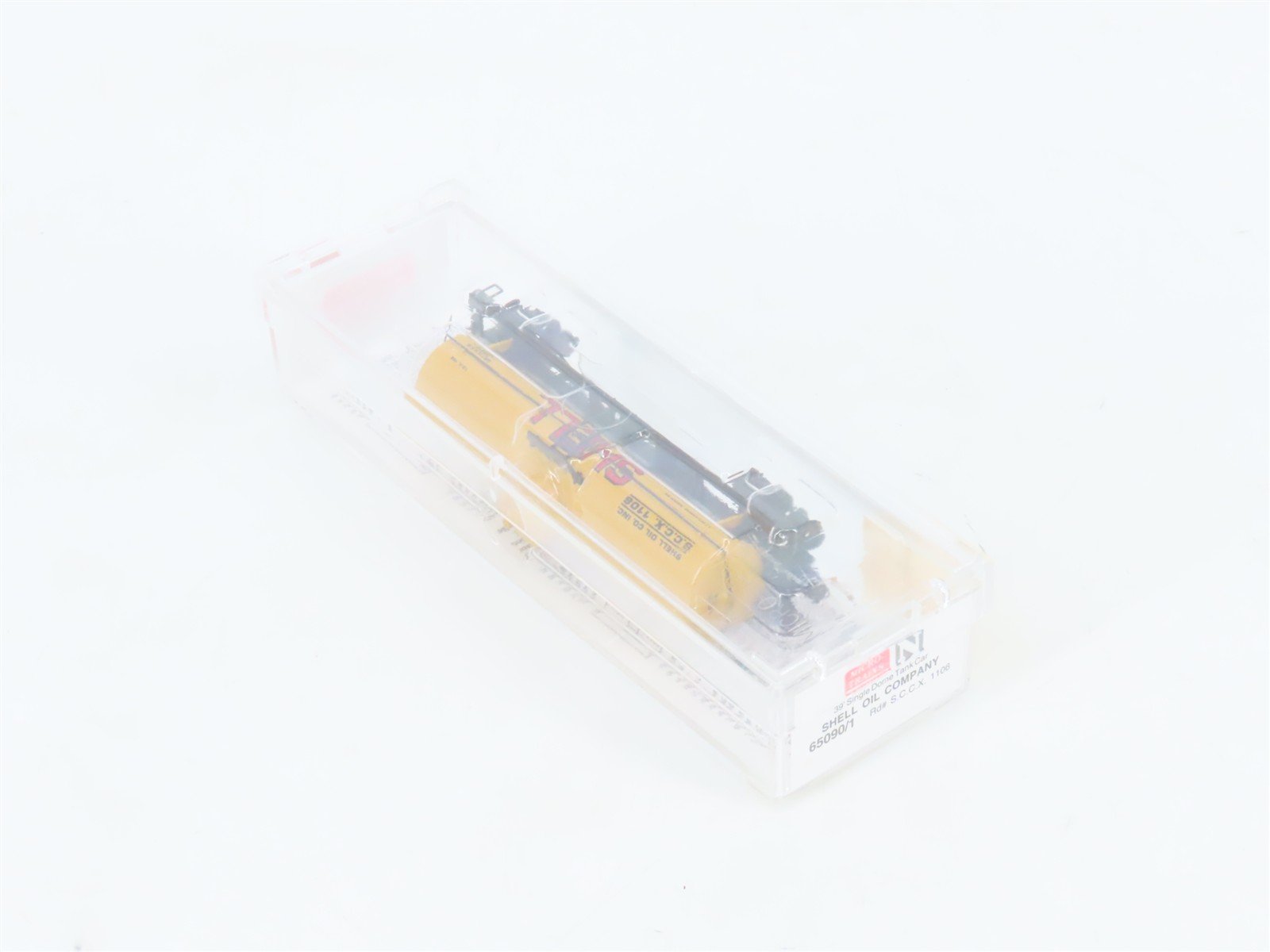 N Scale Micro-Trains MTL 65090/1 SCCX Shell Oil 39' Single Dome Tank Car #1106
