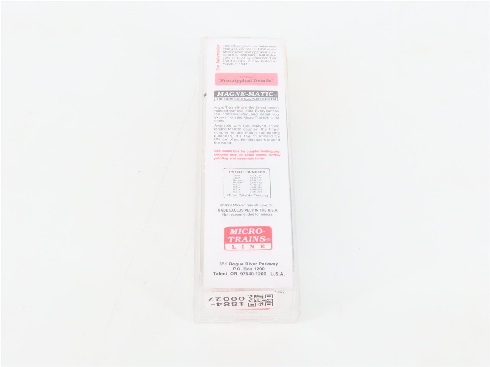 N Scale Micro-Trains MTL 65090/1 SCCX Shell Oil 39' Single Dome Tank Car #1106