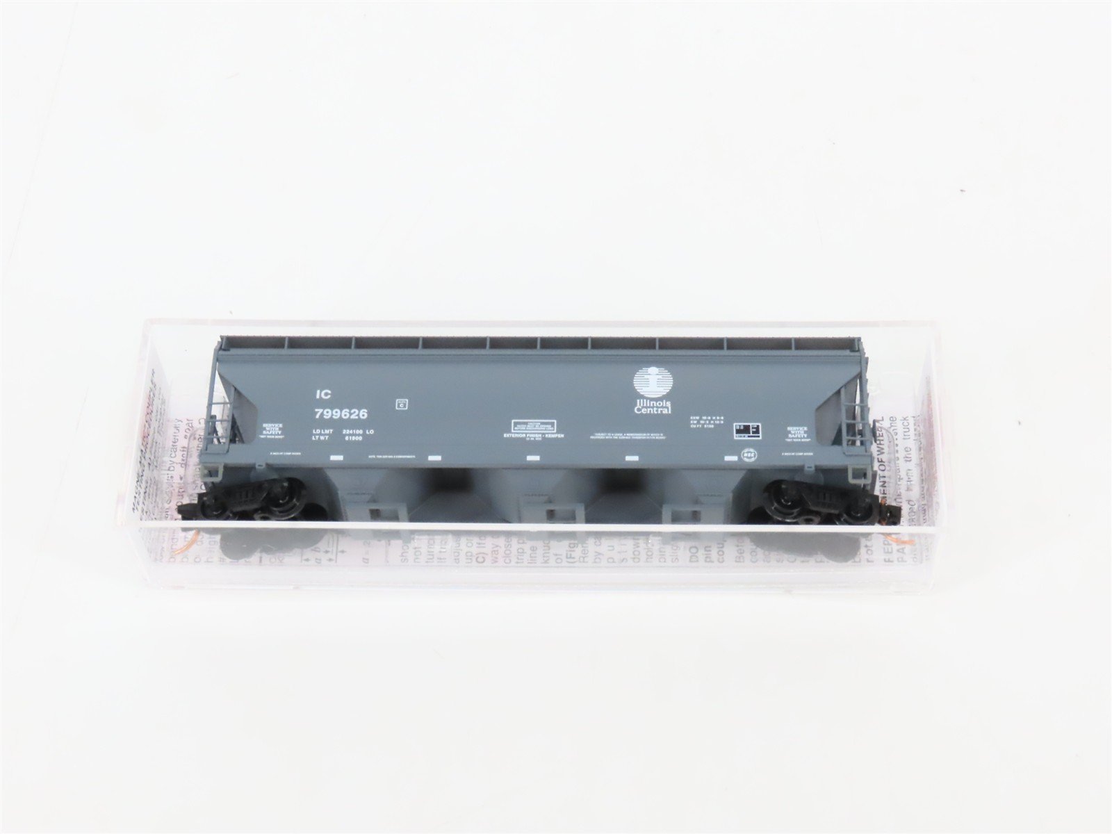 N Micro-Trains MTL 09400200 IC Illinois Central 3-Bay Covered Hopper #799626