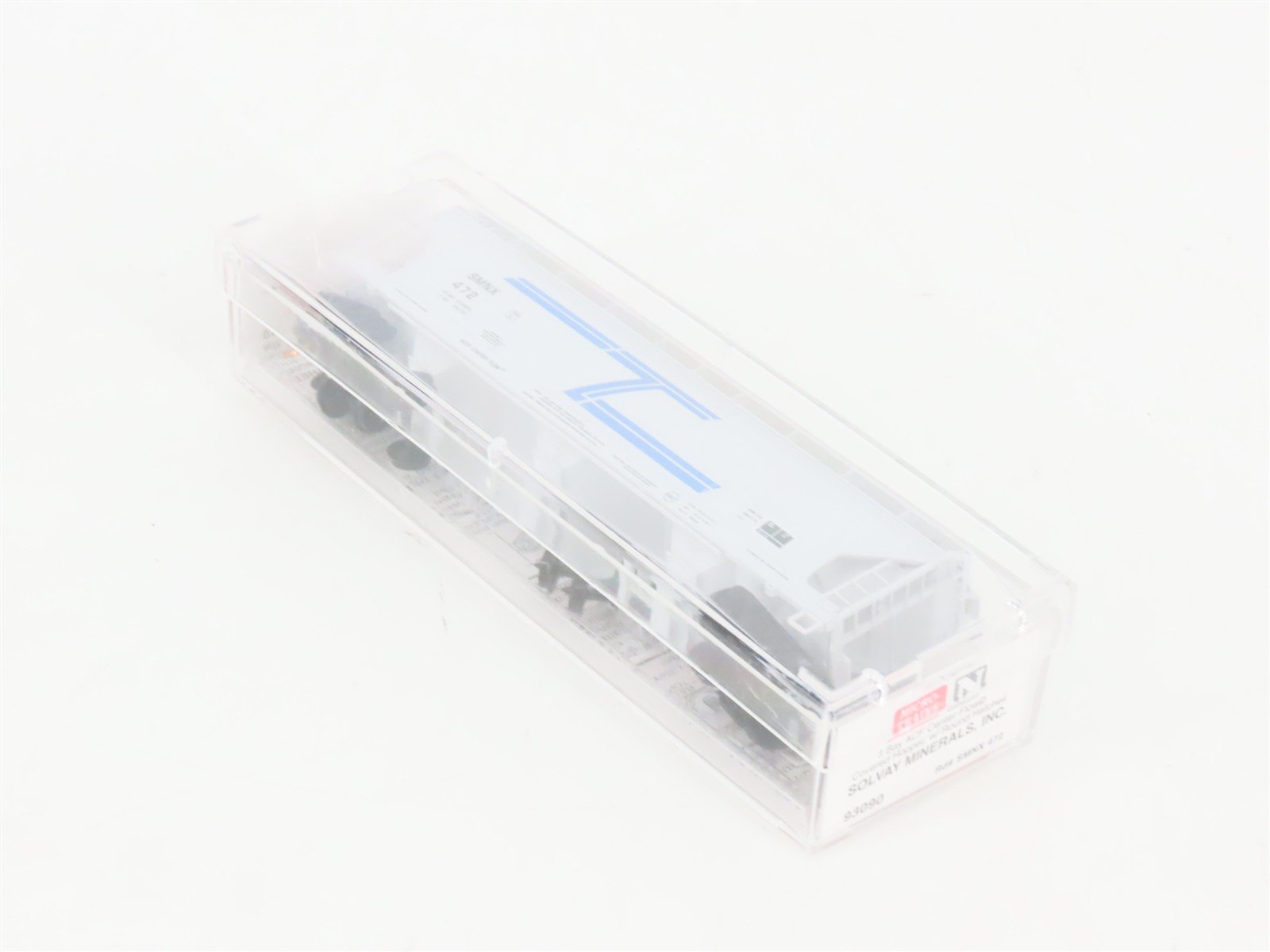 N Scale Micro-Trains MTL 93090 SMNX Solvay Minerals 3-Bay Covered Hopper #472