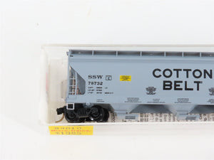 N Scale Micro-Trains MTL 94010 SSW Cotton Belt 3-Bay Covered Hopper #78732