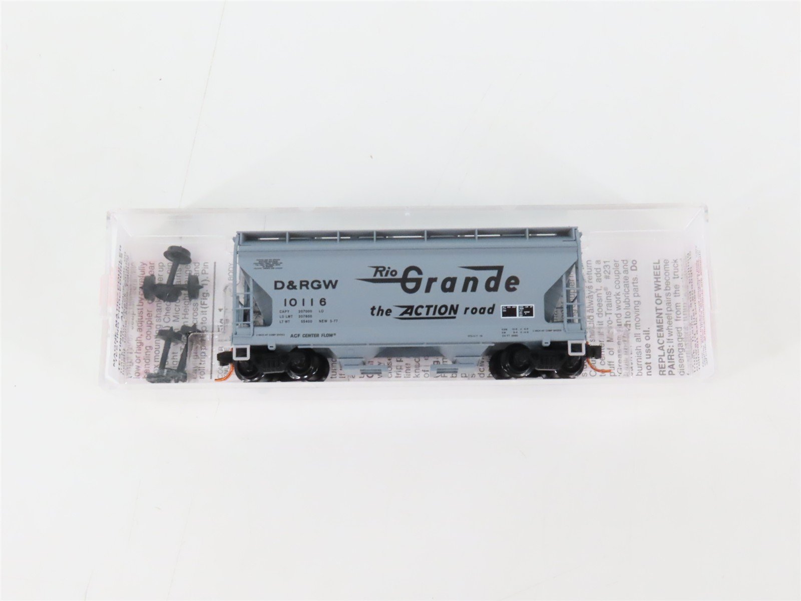 N Scale Micro-Trains MTL 09200020 D&RGW Rio Grande 2-Bay Covered Hopper #10116