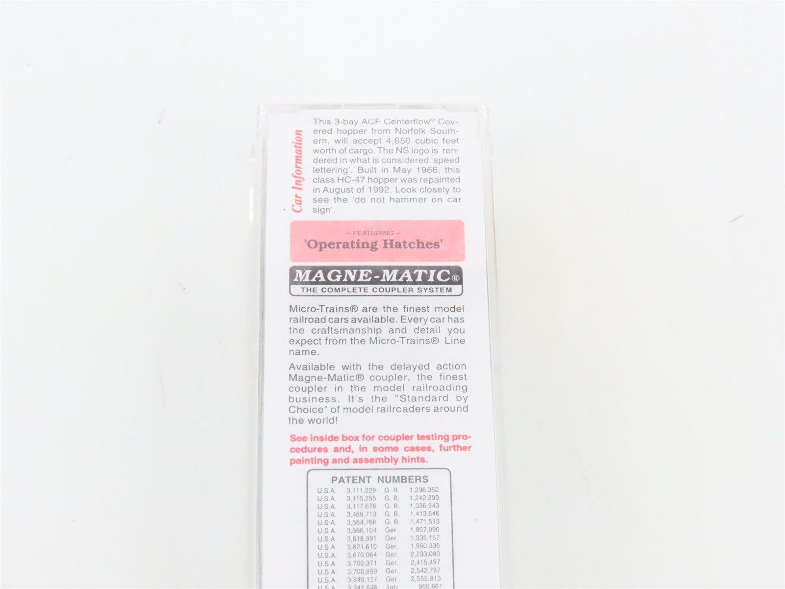 N Scale Micro-Trains MTL 94030 NS Norfolk Southern 3-Bay Covered Hopper #251085