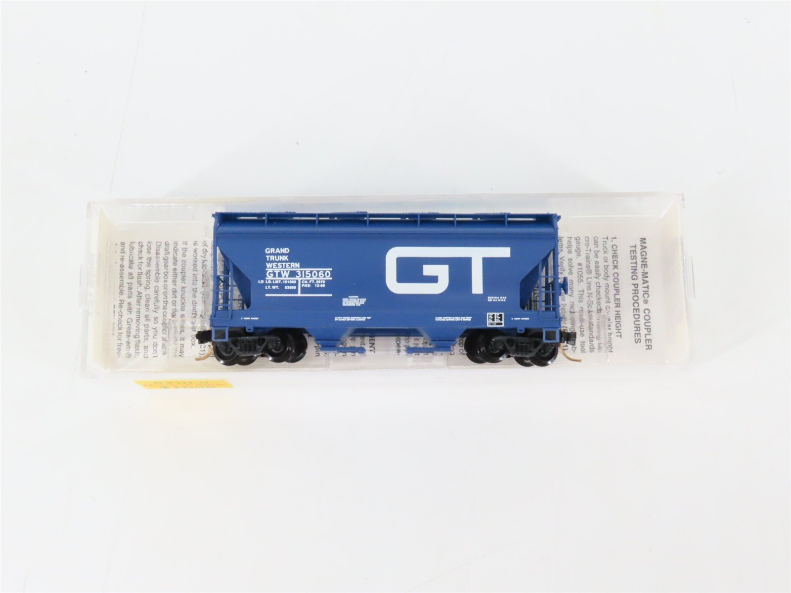 N Micro-Trains MTL 92010 GTW Grand Trunk Western 2-Bay Covered Hopper #315060
