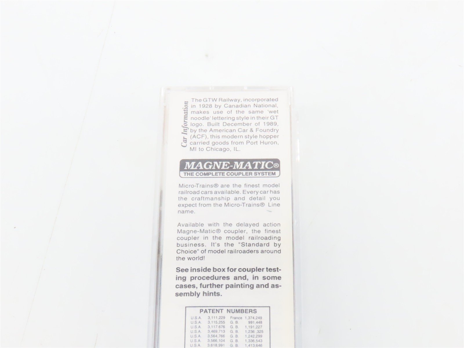 N Micro-Trains MTL 92010 GTW Grand Trunk Western 2-Bay Covered Hopper #315060