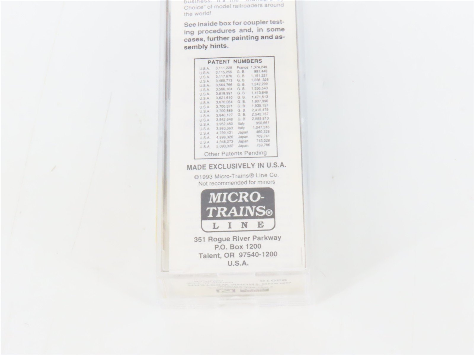 N Micro-Trains MTL 92010 GTW Grand Trunk Western 2-Bay Covered Hopper #315060