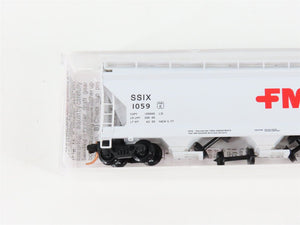 N Scale Micro-Trains MTL 93080 SSIX FMC Chemicals 3-Bay ACF Covered Hopper #1059