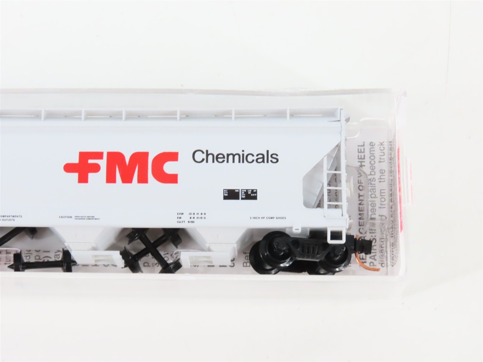 N Scale Micro-Trains MTL 93080 SSIX FMC Chemicals 3-Bay ACF Covered Hopper #1059