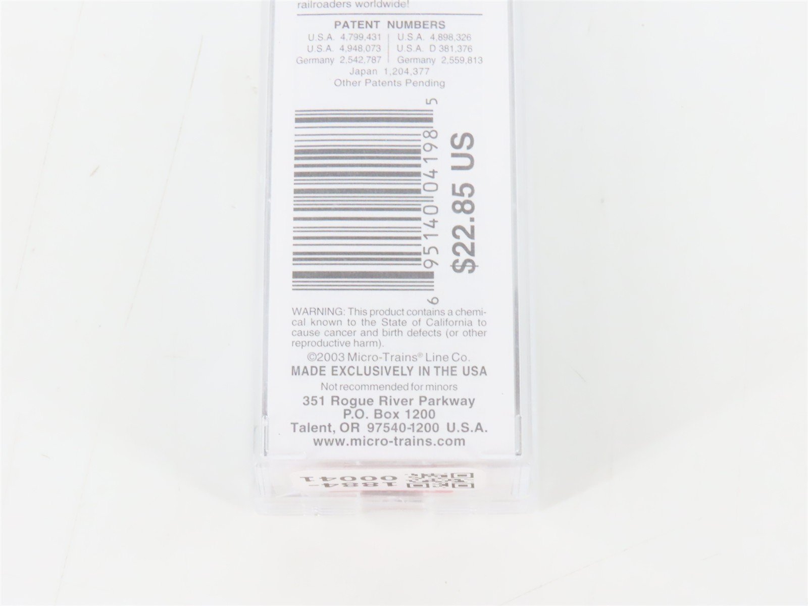 N Scale Micro-Trains MTL 93080 SSIX FMC Chemicals 3-Bay ACF Covered Hopper #1059