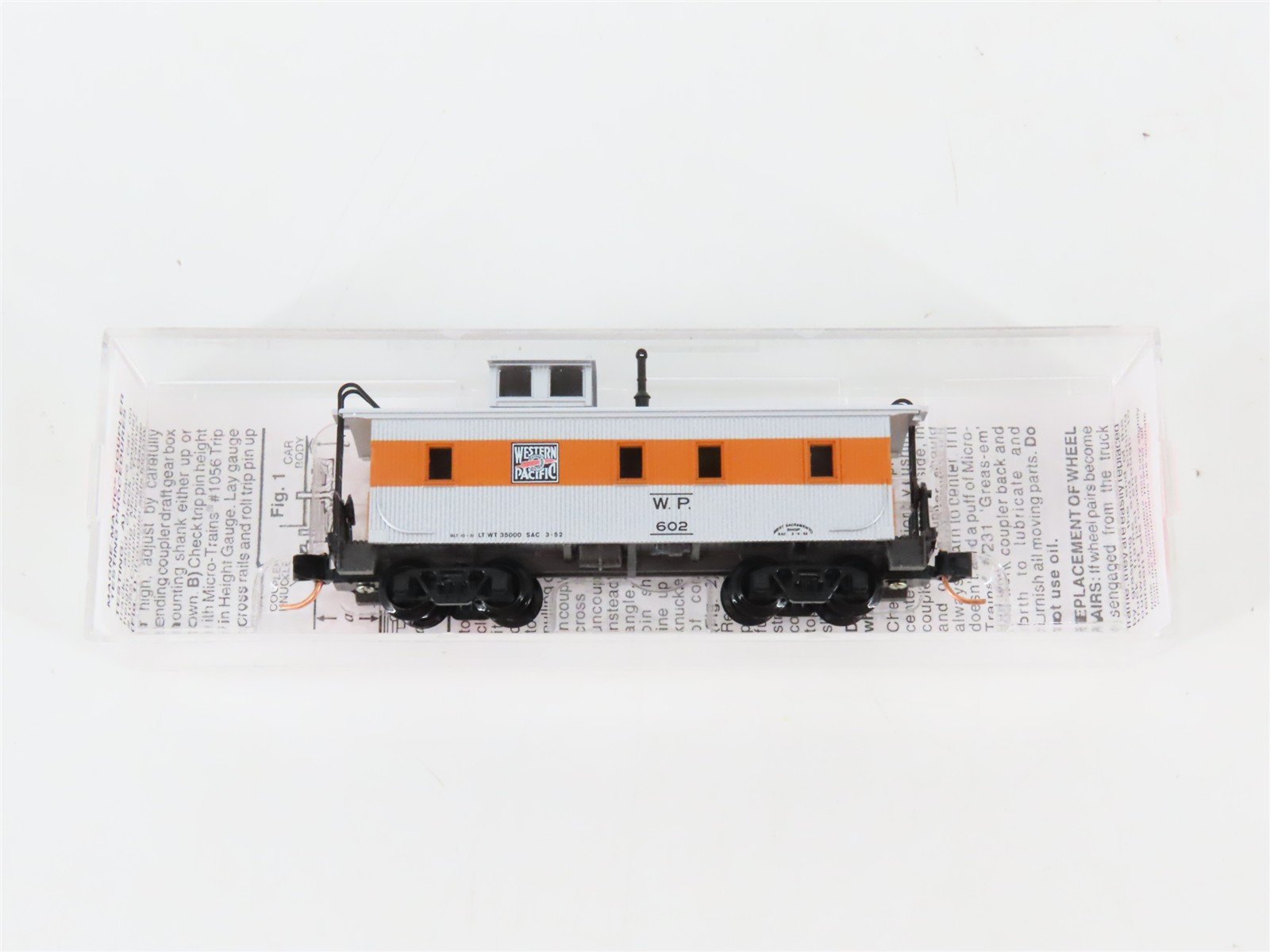 N Scale Micro-Trains MTL 51220 WP Western Pacific Offset Cupola Caboose #602