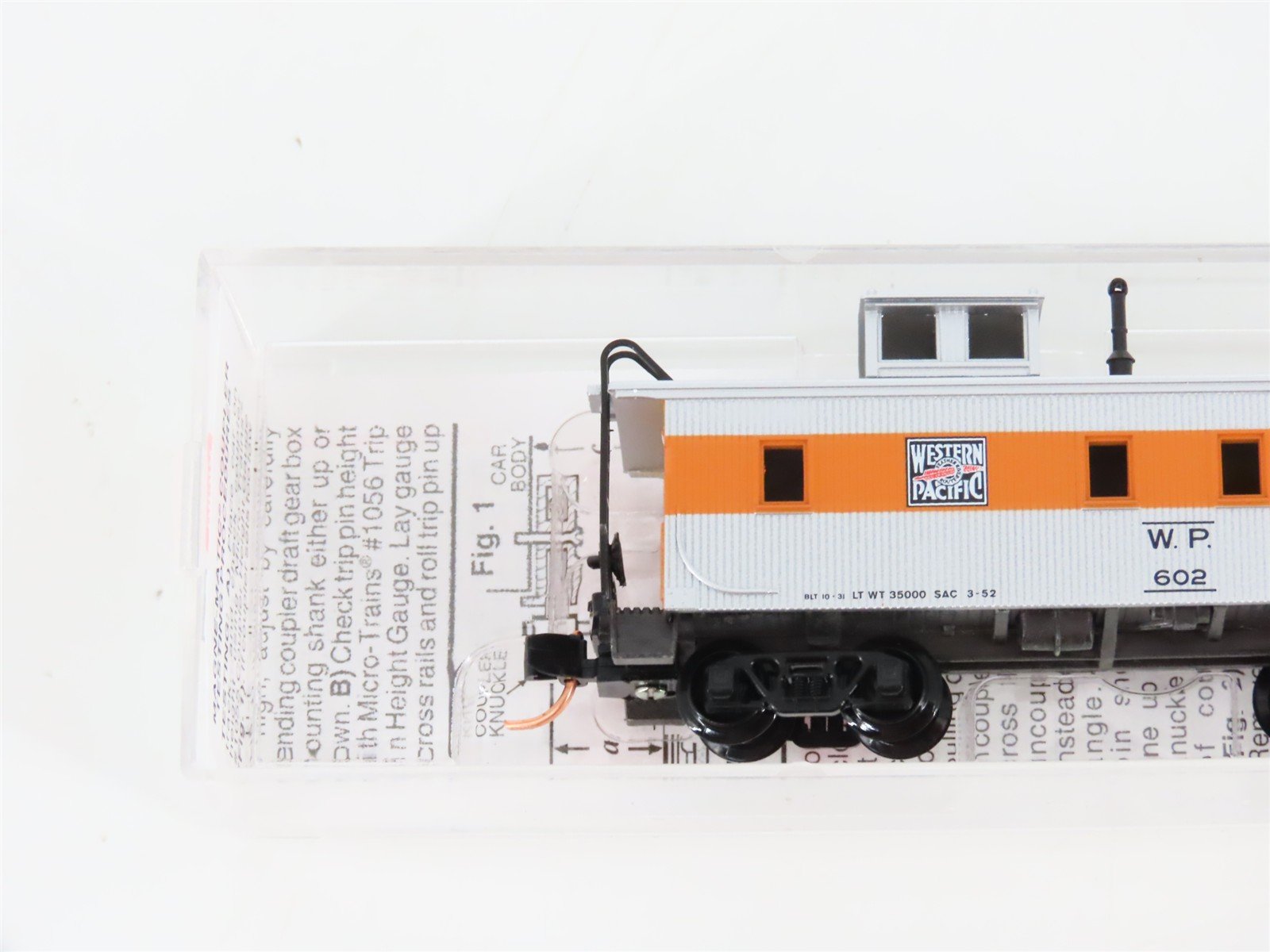 N Scale Micro-Trains MTL 51220 WP Western Pacific Offset Cupola Caboose #602
