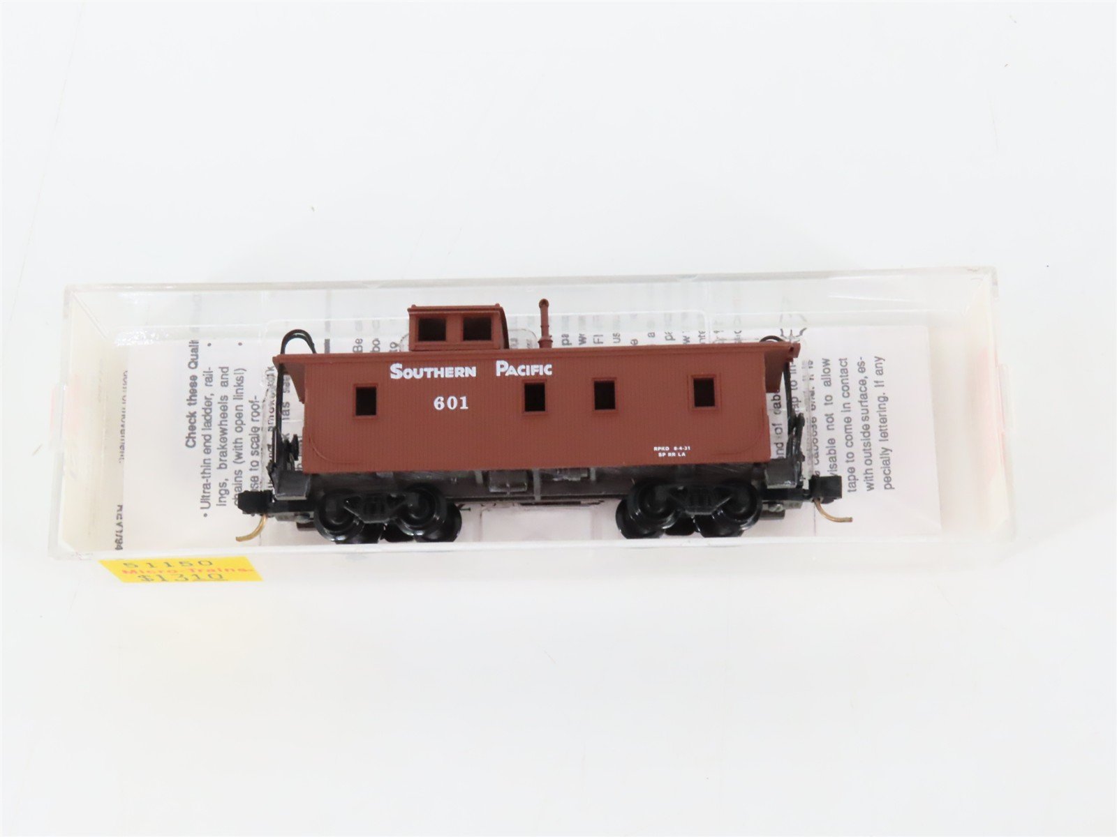 N Scale Micro-Trains MTL 51150 SP Southern Pacific Offset Cupola Caboose #601