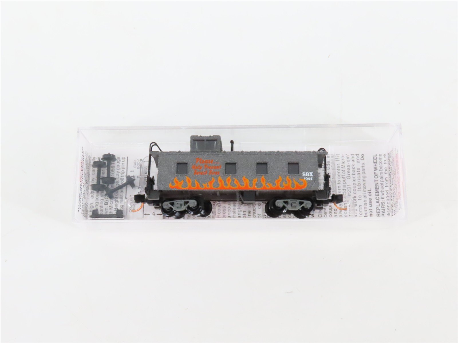 N Scale Micro-Trains MTL 10000260 SBX Smokey Bear Offset Cupola Caboose #1944