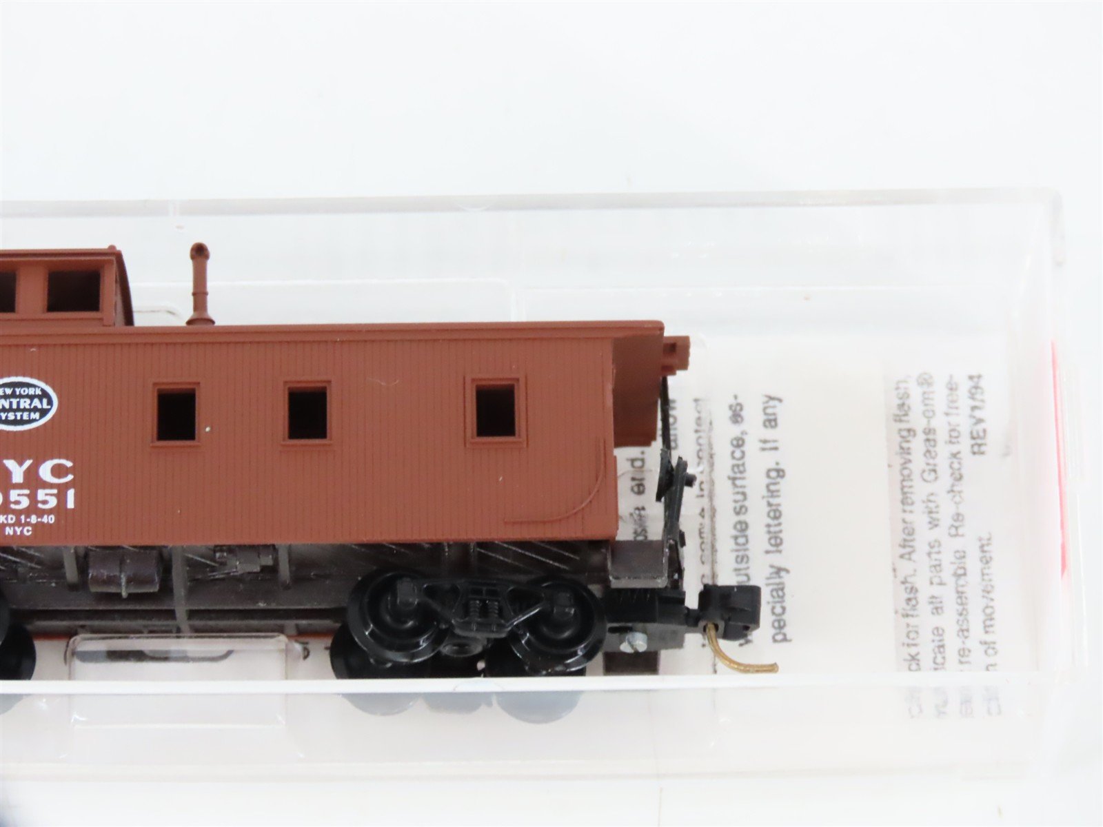N Scale Micro-Trains MTL 51080 NYC New York Central Offset Cupola Caboose #19551