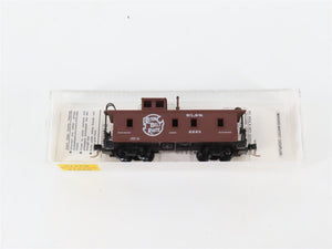 N Scale Micro-Trains MTL 51170 SSW Cotton Belt Offset Cupola Wood Caboose #2223