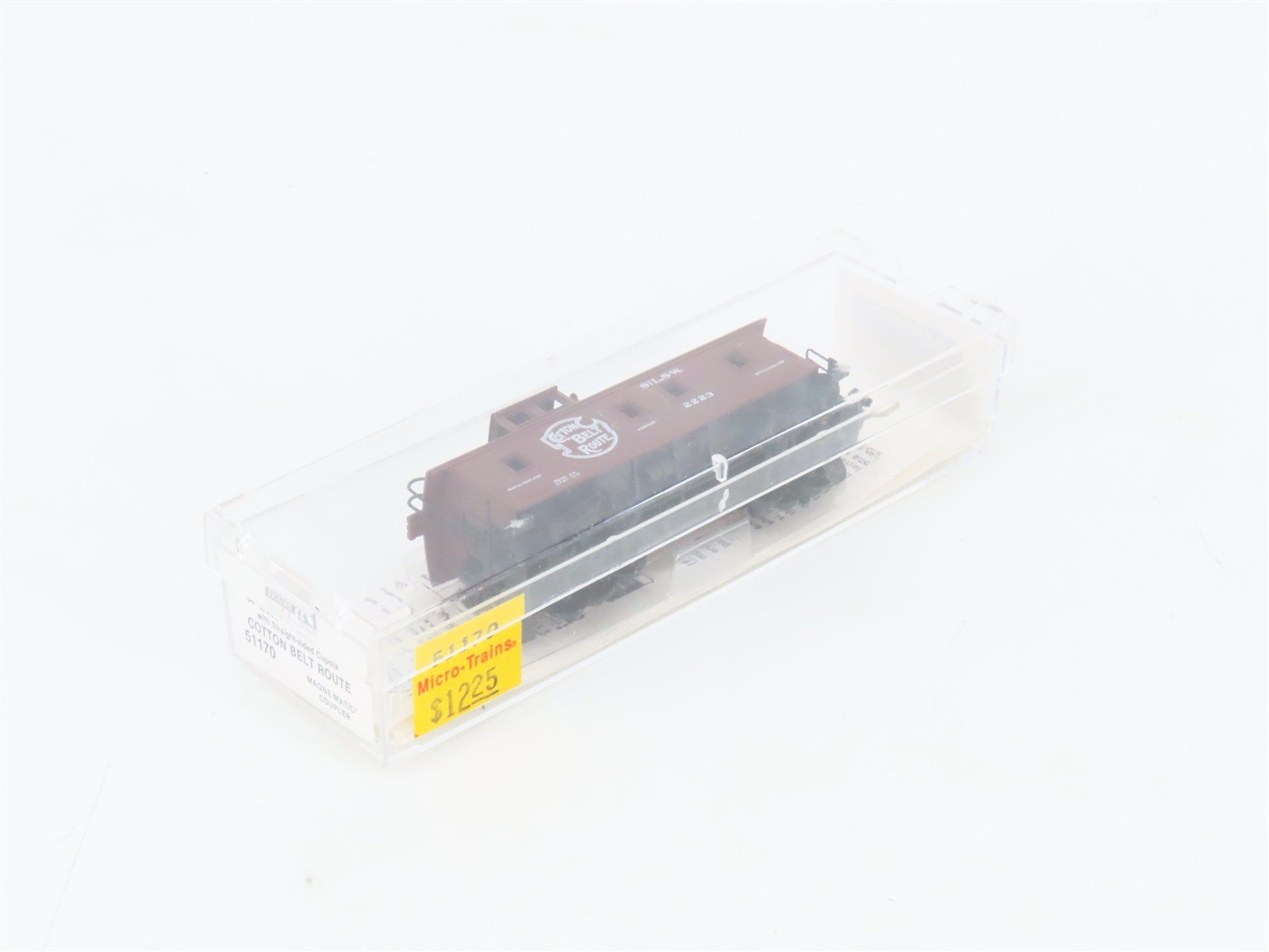 N Scale Micro-Trains MTL 51170 SSW Cotton Belt Offset Cupola Wood Caboose #2223