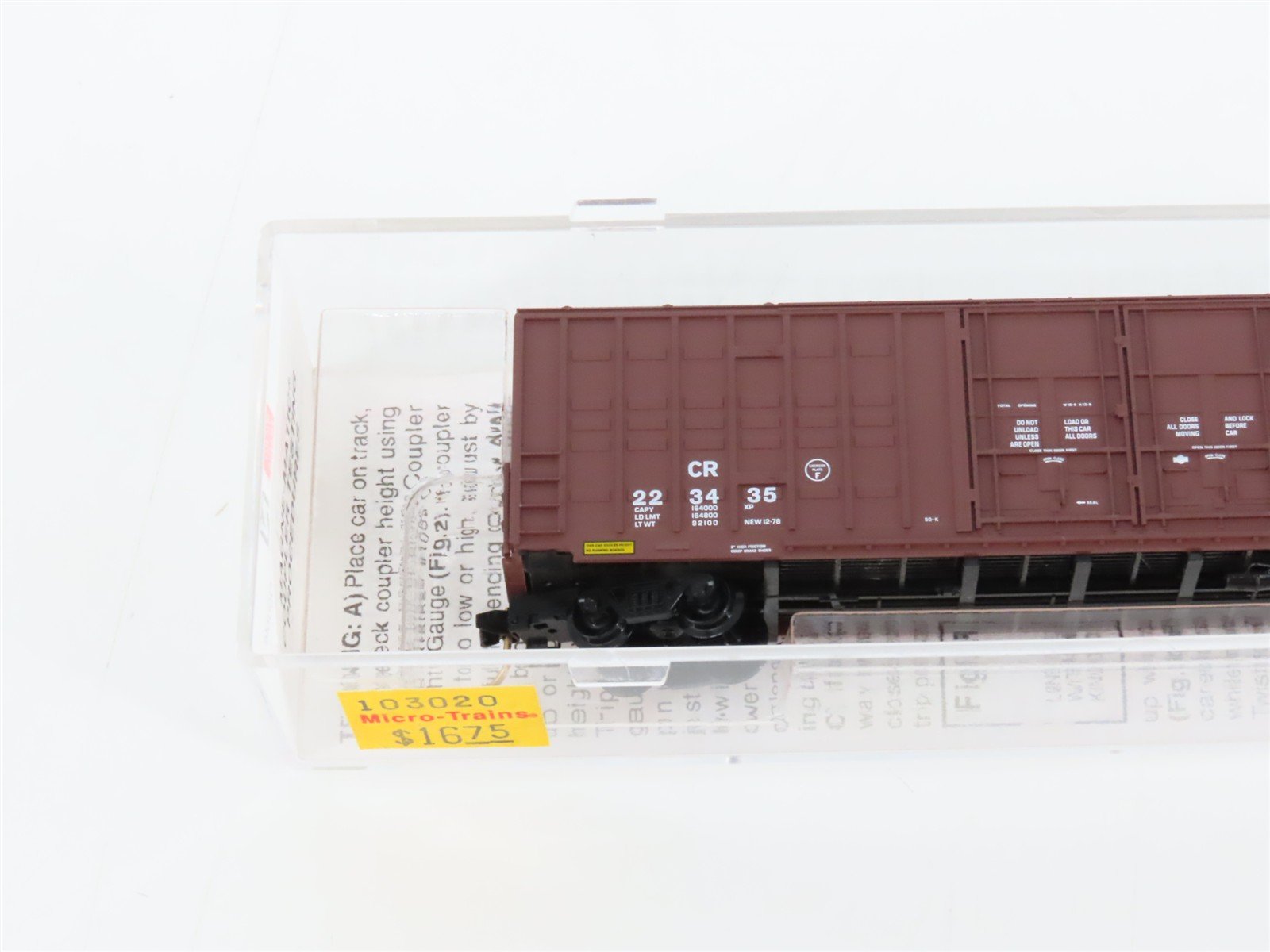 N Scale Micro-Trains MTL 103020 CR Conrail 60' Waffle-Side Box Car #223435