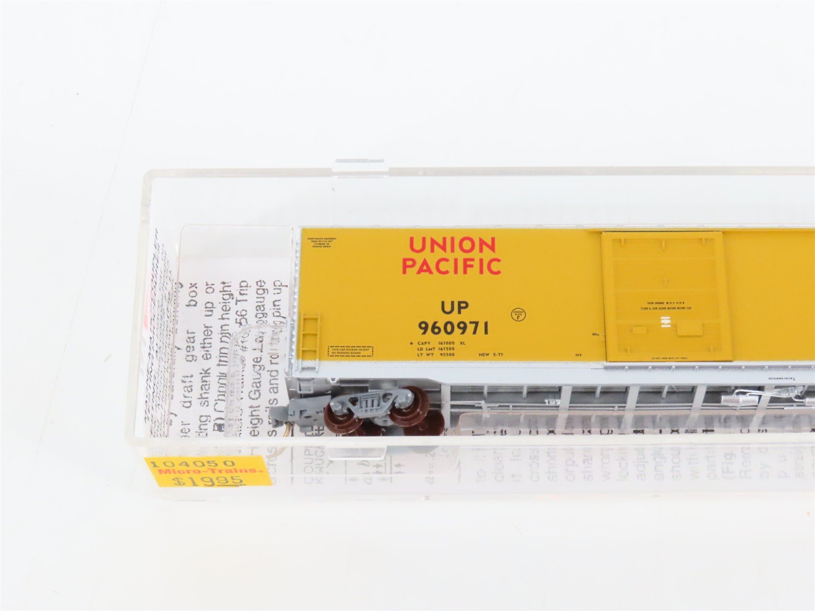 N Scale Micro-Trains MTL 104050 UP Union Pacific 60' Single Door Box Car #960971