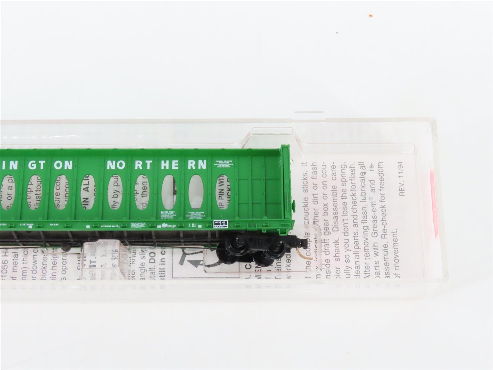 N Micro-Trains MTL 53010 BN Burlington Northern 60' Centerbeam Flat Car #4463