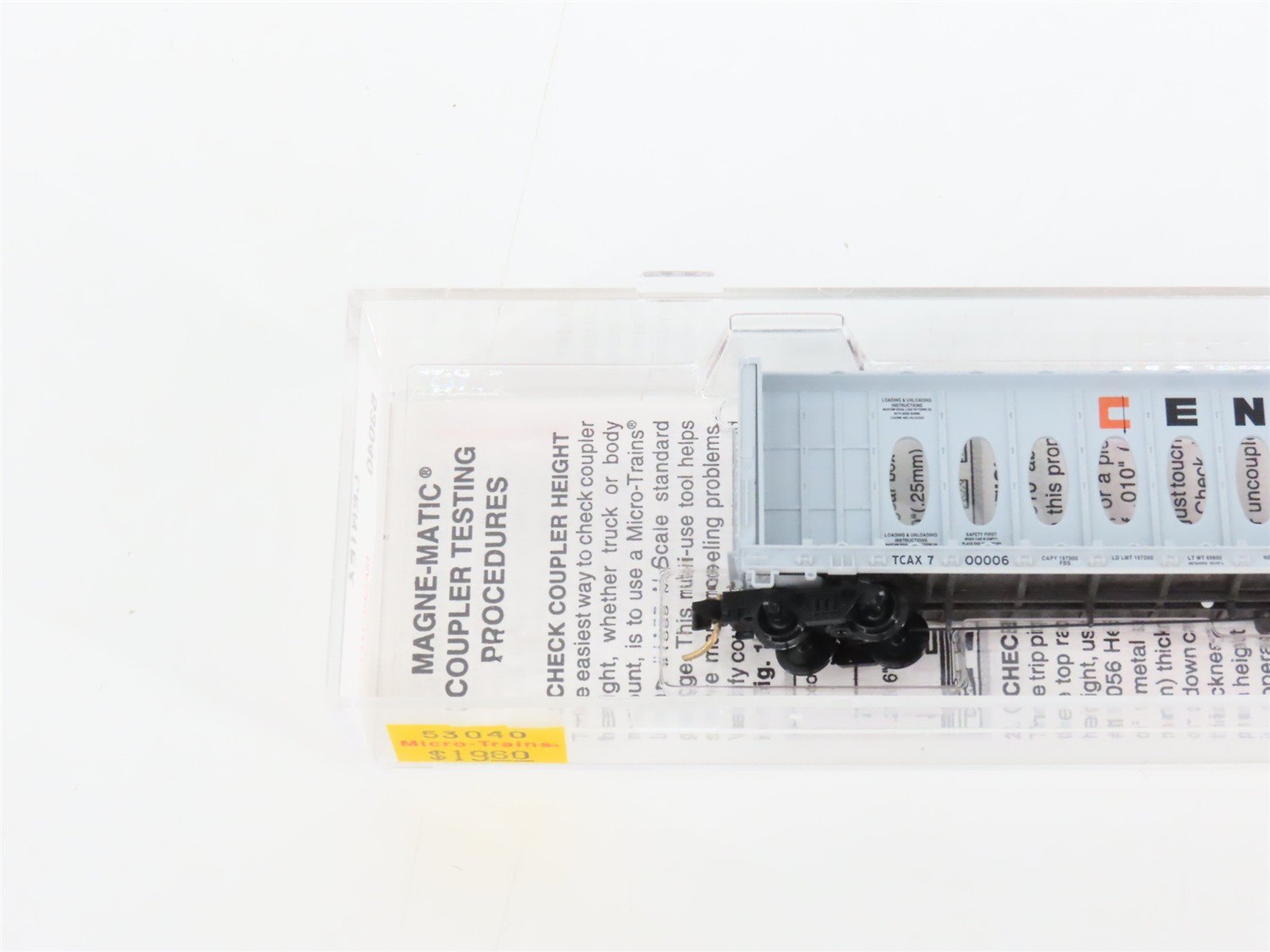 N Scale Micro-Trains MTL 53040 TCAX Centex 60' Centerbeam Flat Car #700006