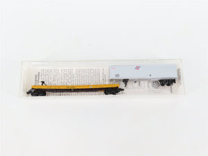 N Scale Micro-Trains MTL 64024 CNW 57' TOFC Flat Car #780516 w/ 45' Trailer