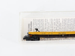 N Scale Micro-Trains MTL 64024 CNW 57' TOFC Flat Car #780516 w/ 45' Trailer