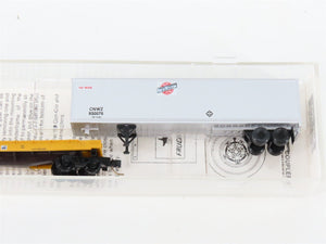N Scale Micro-Trains MTL 64024 CNW 57' TOFC Flat Car #780516 w/ 45' Trailer