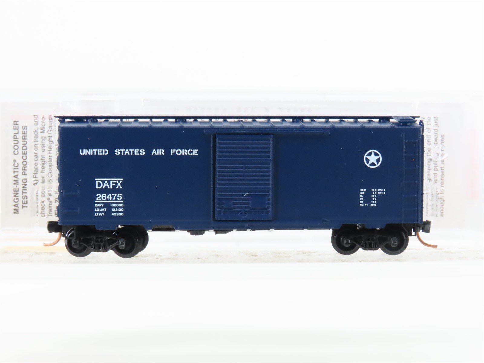 N Scale Micro-Trains MTL 20446 DAFX United States Air Force 40' Boxcar #26475