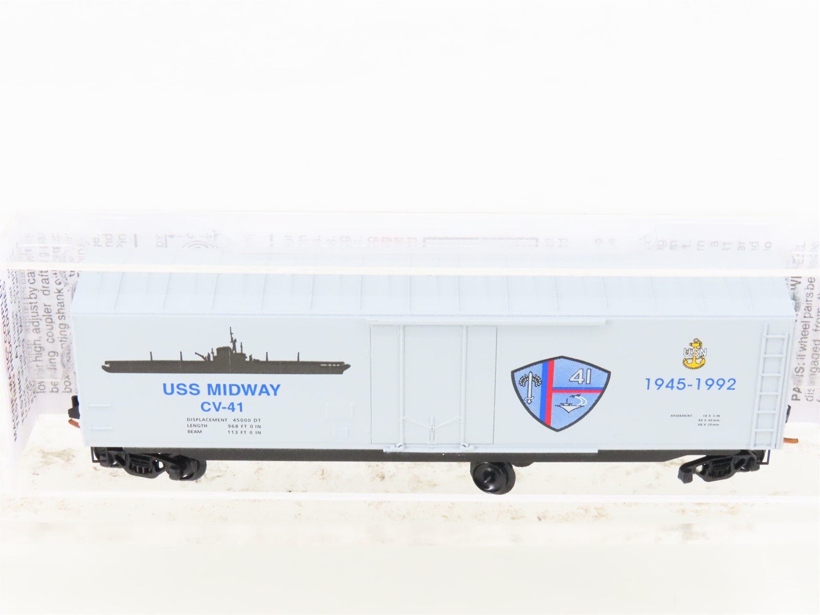 N Scale Micro-Trains MTL 03800411 USS Midway Navy Series #11 50' Boxcar #CV-41