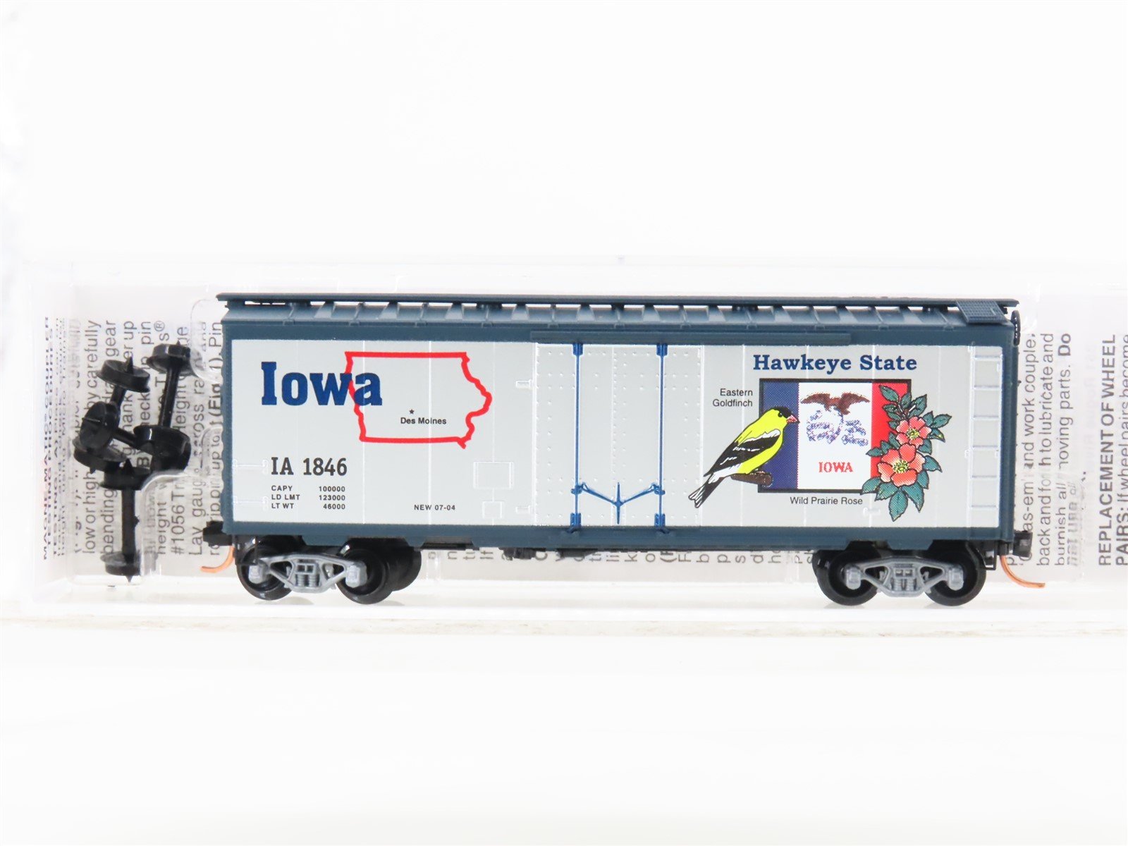 N Scale Micro-Trains MTL 21380 IA Iowa State 40' Standard Boxcar #1846