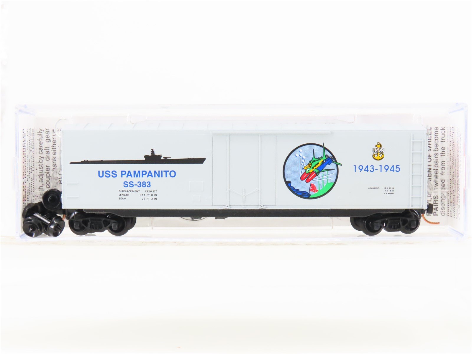 N Micro-Trains MTL 03800403 USS Pampanito Navy Series #3 50' Boxcar #SS-383