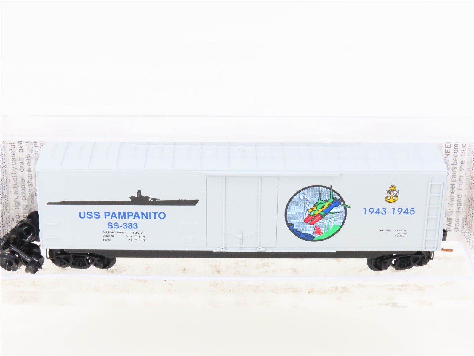 N Micro-Trains MTL 03800403 USS Pampanito Navy Series #3 50' Boxcar #SS-383