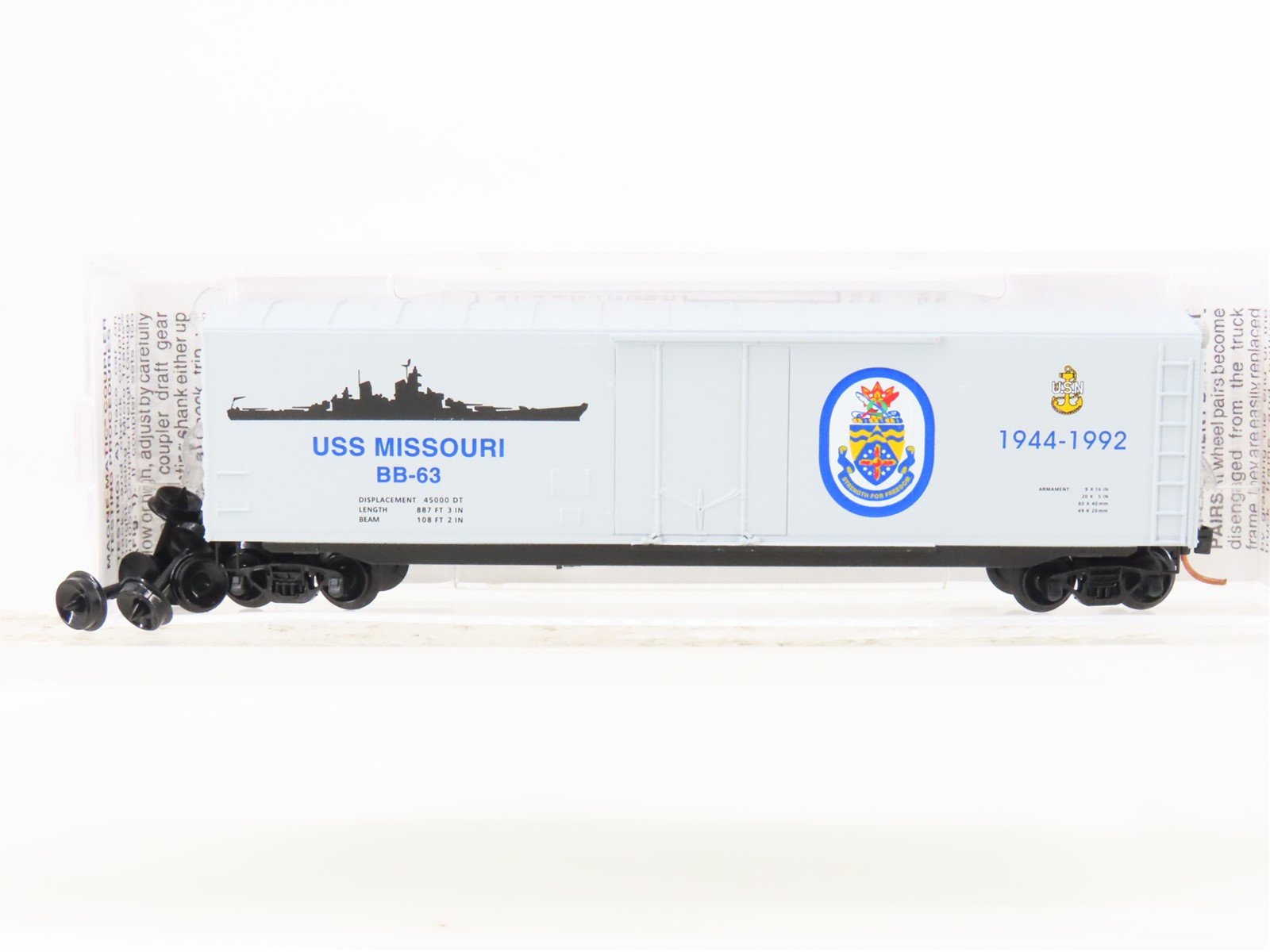 N Micro-Trains MTL 03800401 USS Missouri Navy Series #1 50' Boxcar #BB-63