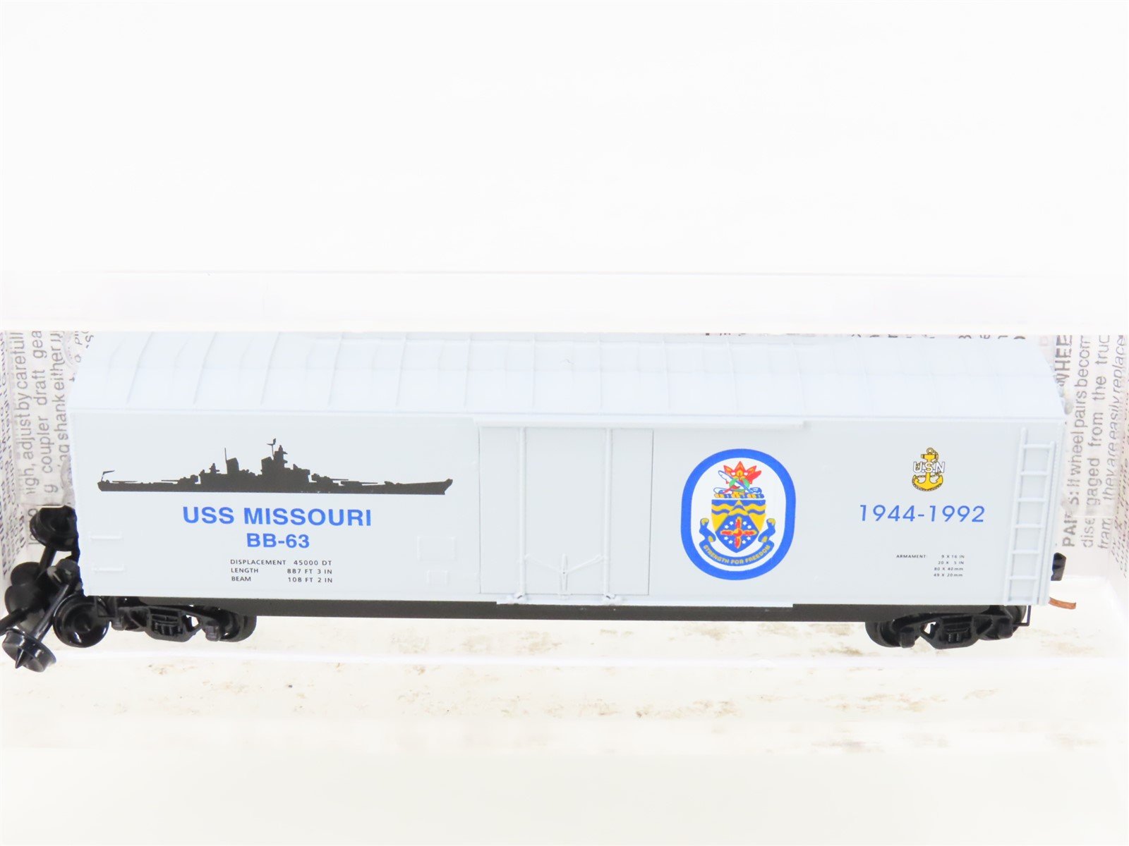 N Micro-Trains MTL 03800401 USS Missouri Navy Series #1 50' Boxcar #BB-63