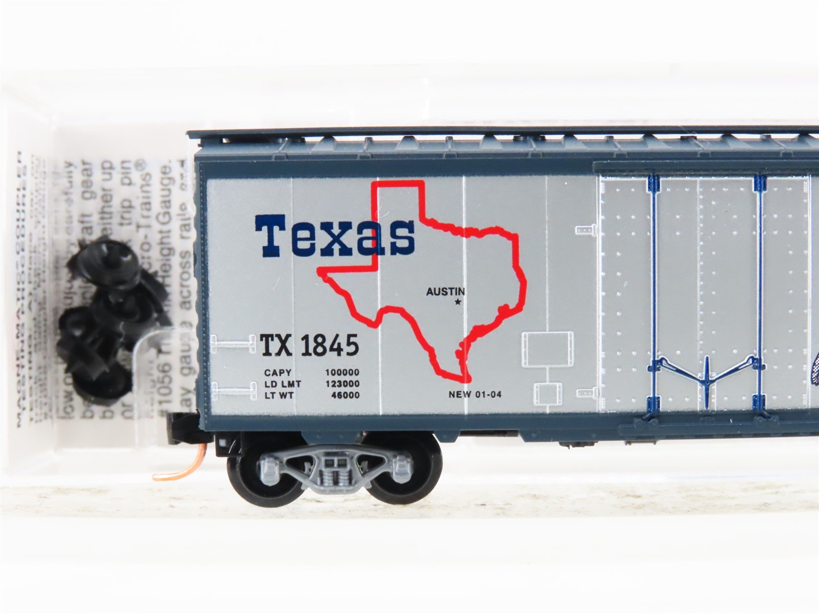 N Scale Micro-Trains MTL 21374 TX Texas Sate 40' Standard Boxcar #1845