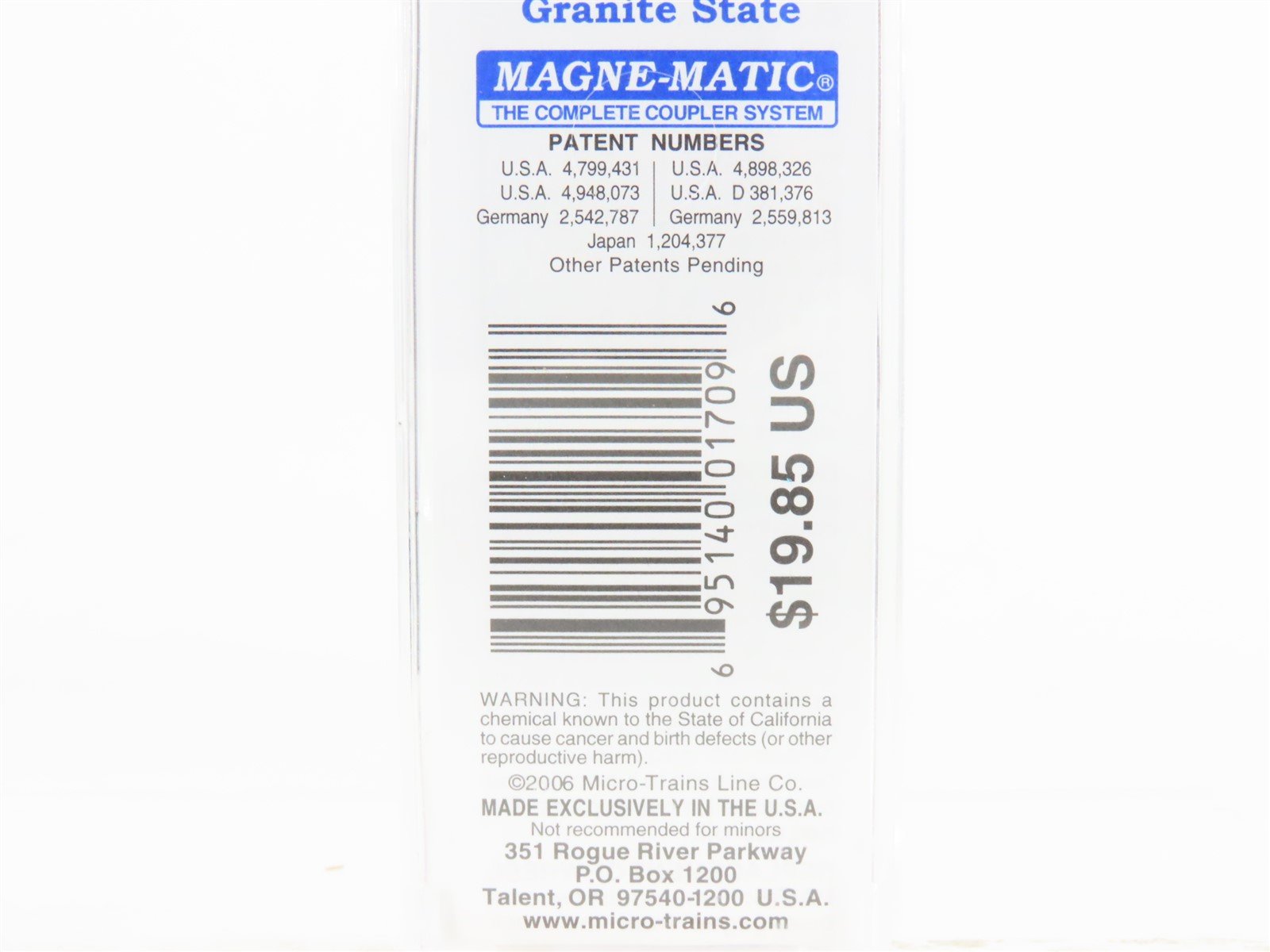N Scale Micro-Trains MTL 02100404 NH New Hampshire 40' Standard Boxcar #1788