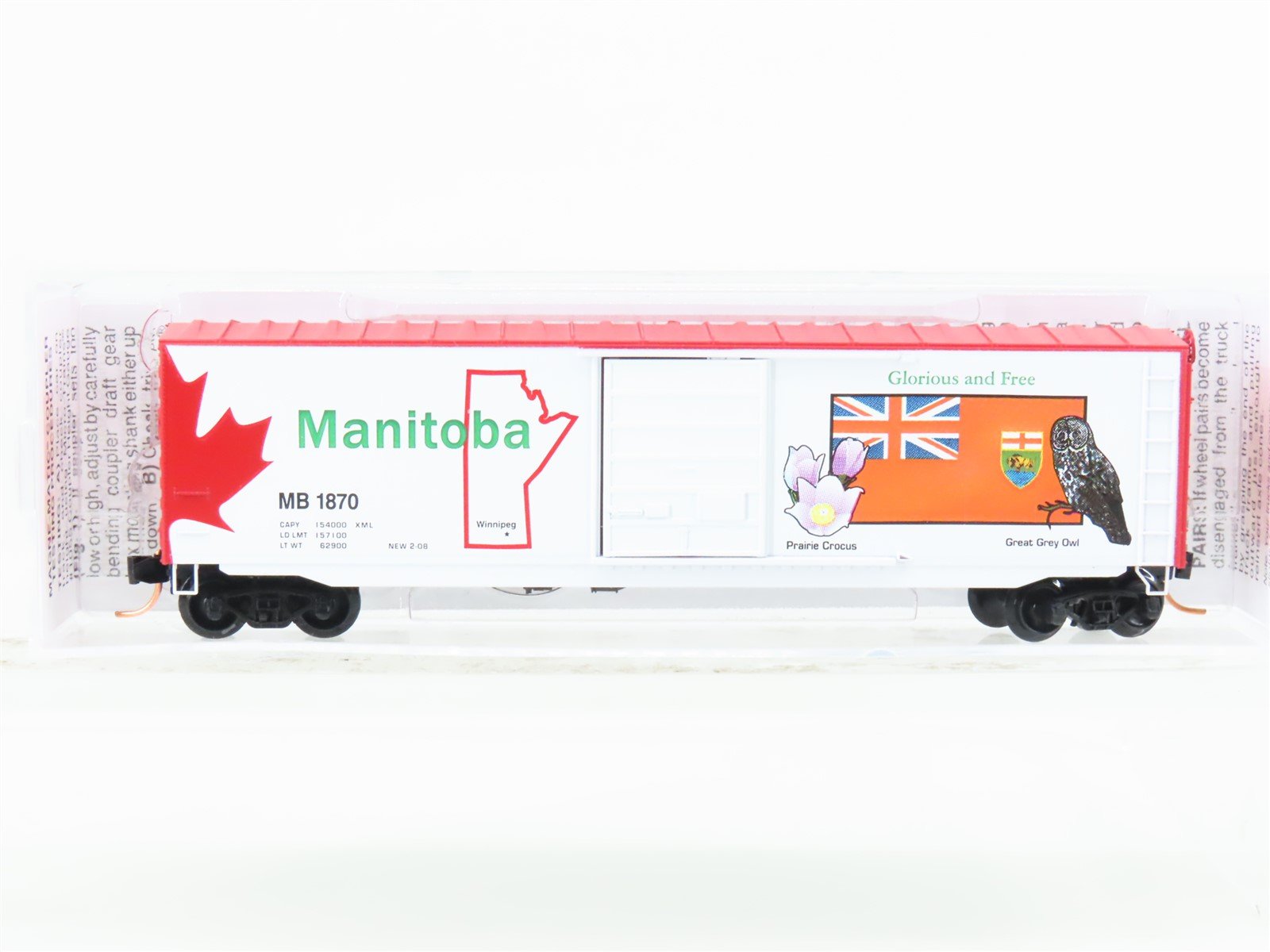 N Scale Micro-Trains MTL 07700160 MB Manitoba 50' Standard Boxcar #1870