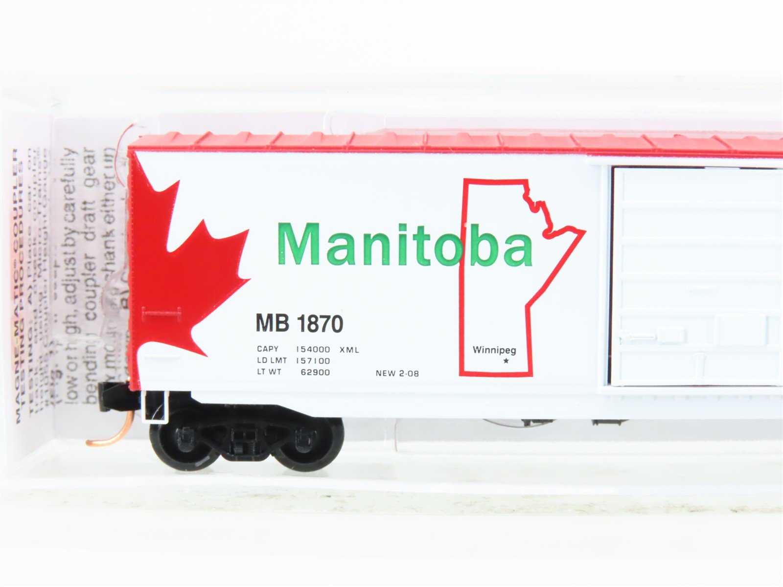 N Scale Micro-Trains MTL 07700160 MB Manitoba 50' Standard Boxcar #1870