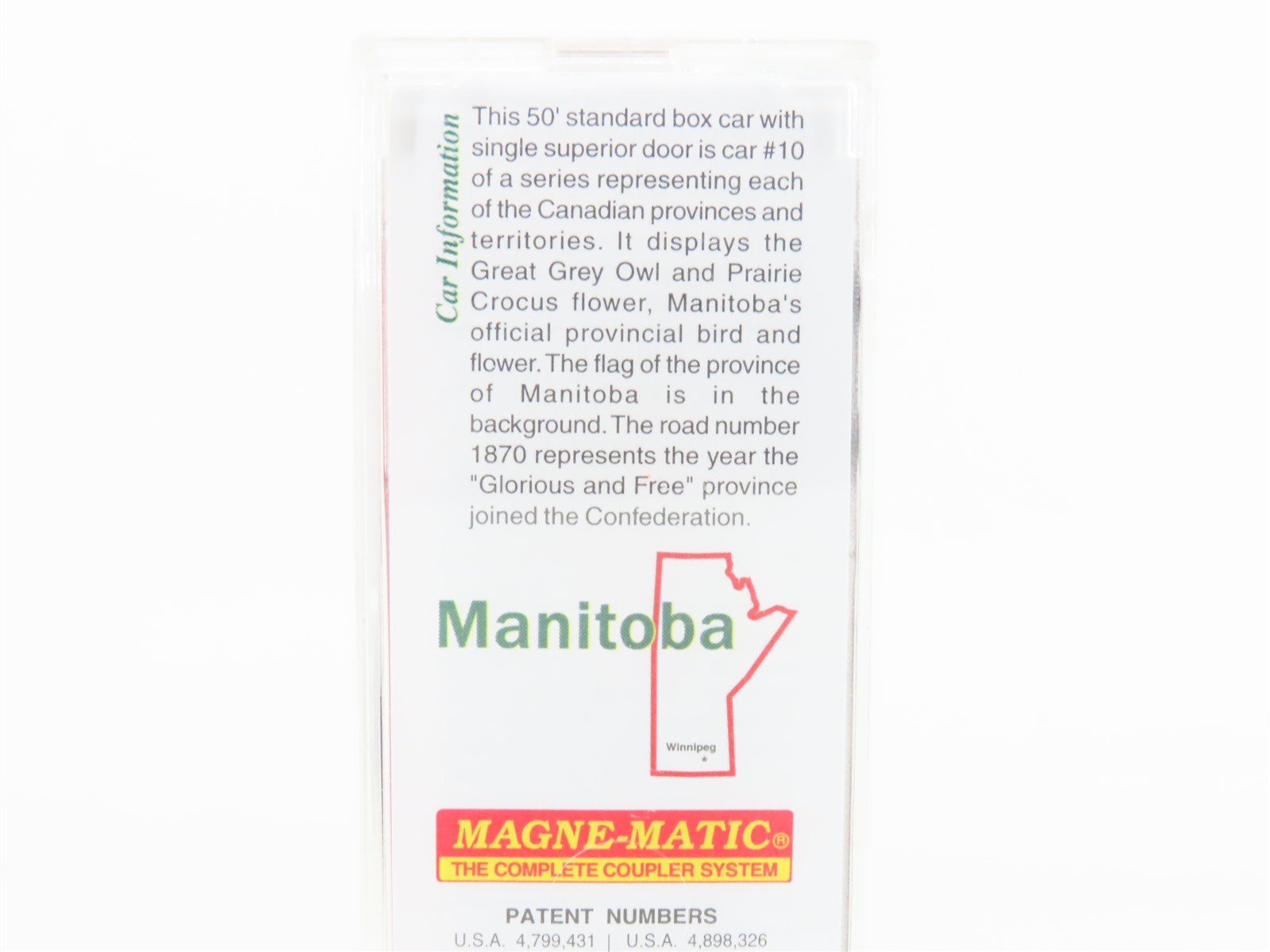 N Scale Micro-Trains MTL 07700160 MB Manitoba 50' Standard Boxcar #1870