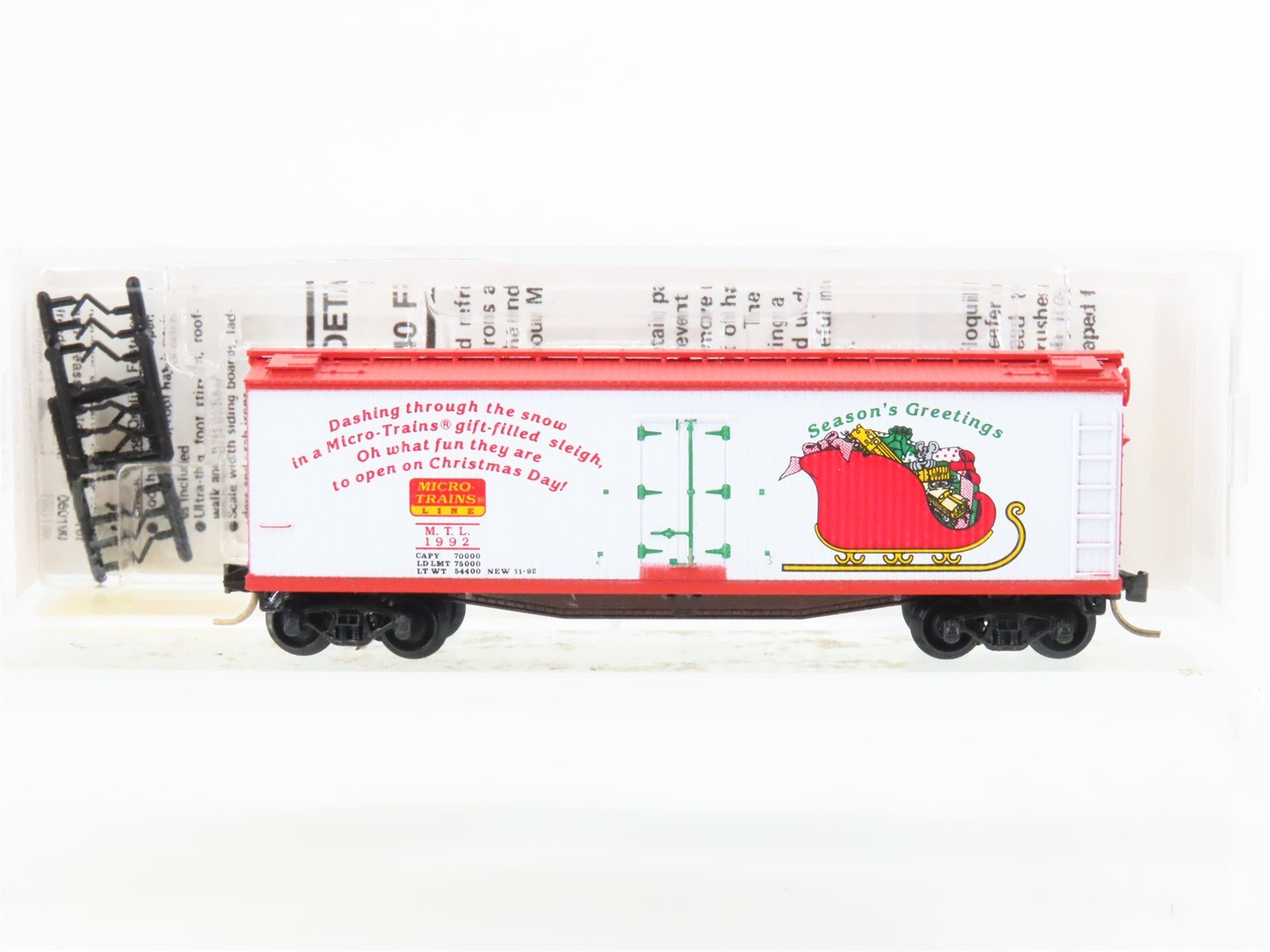 N Scale Micro-Trains MTL 47150 1992 Holiday 40' Wood Reefer #1992
